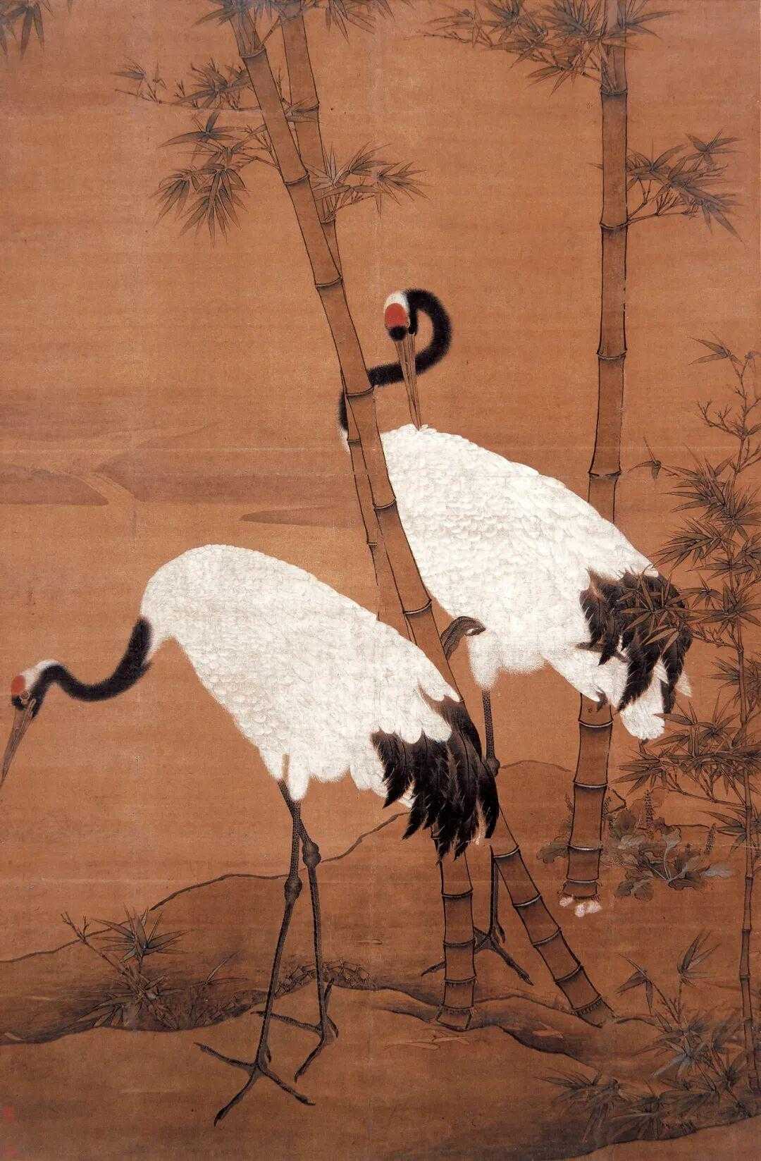 明 边景昭 双鹤图 故宫博物院藏。新城事遇见艺术 ​​​