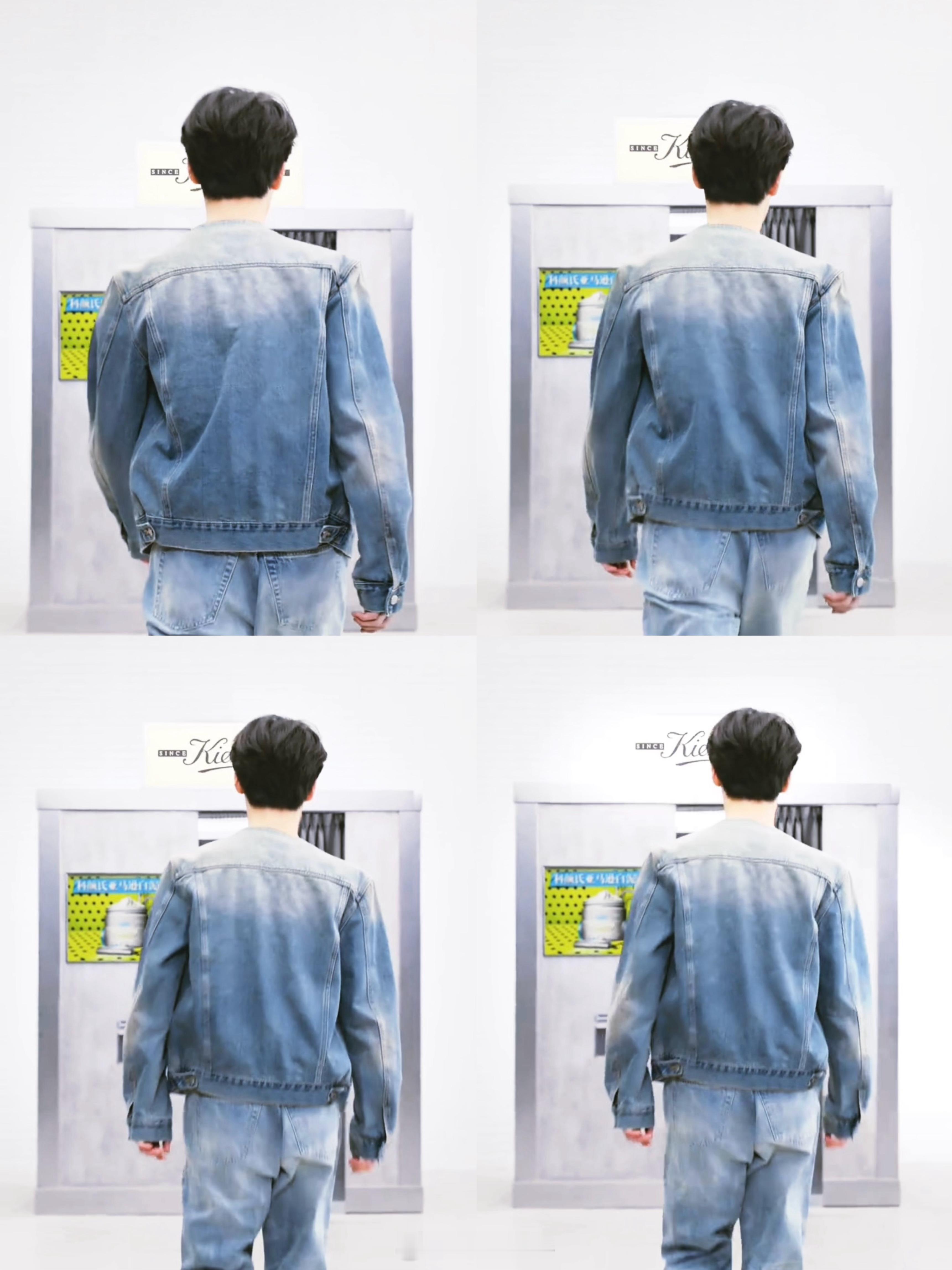 梓渝一身牛仔，真好看。看到了帅气的背影还有镜头签，期待梓渝正式解锁新商务☝️梓渝