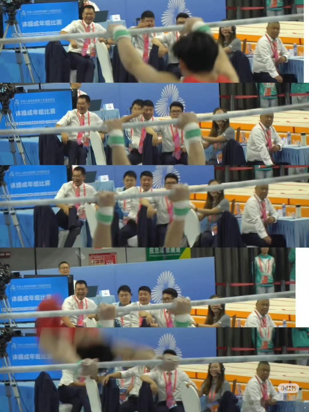 我直接 本人了，知道昨晚为啥给肖若腾跳马水分了吧，还有吊环，国内打的比世锦赛国际