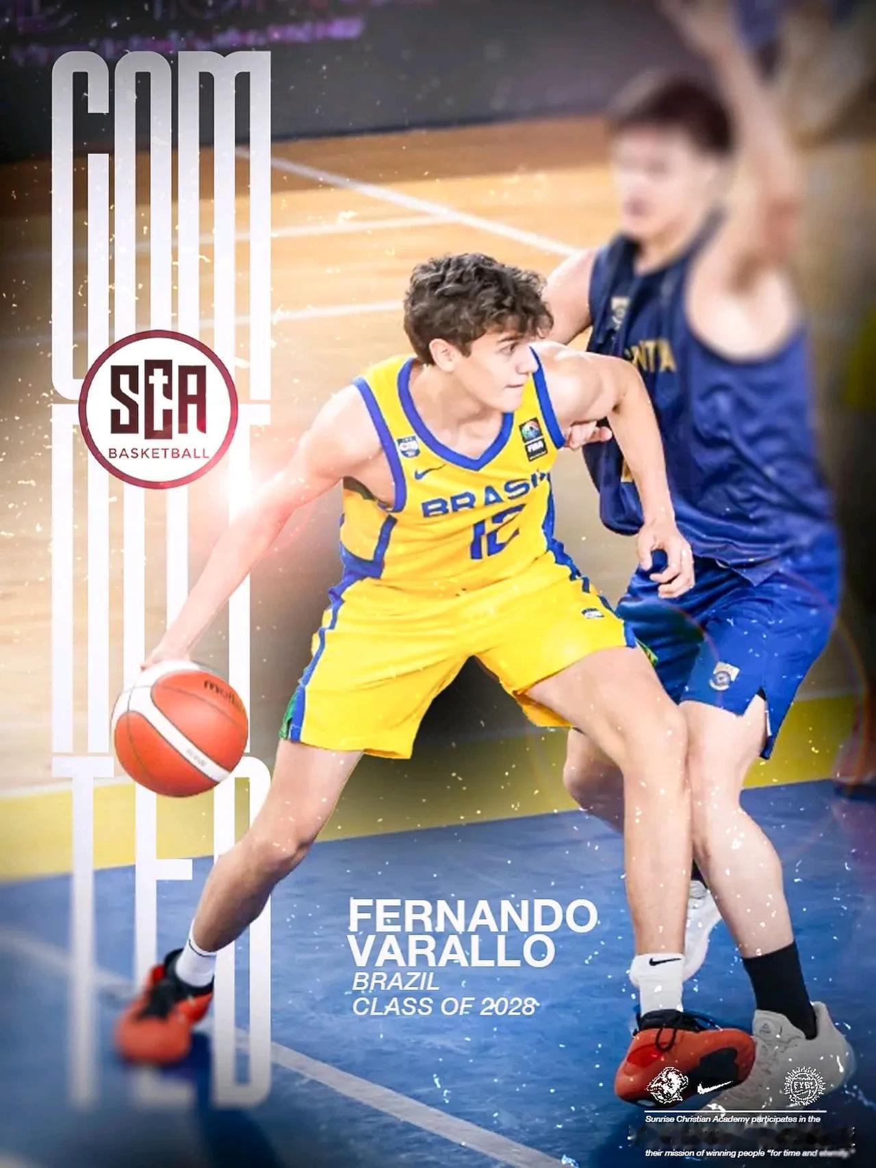 巴西内线Fernando Varallo将前往美国发展就读于堪萨斯州Sunris