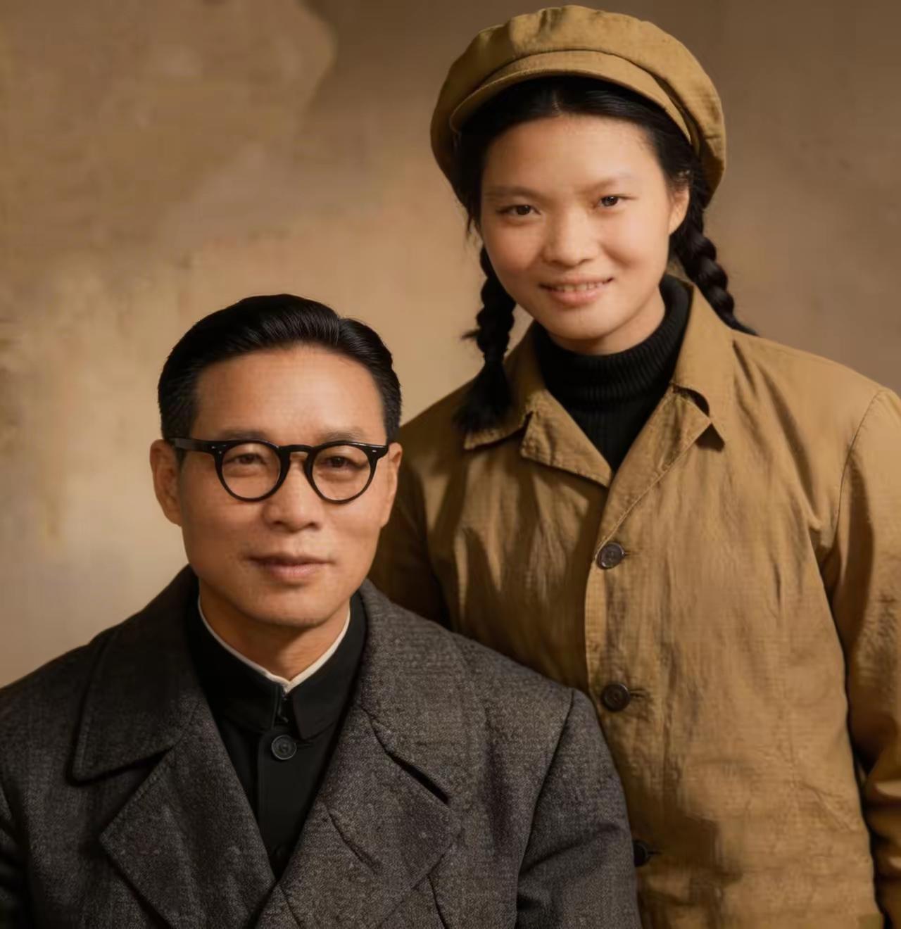 这是沈醉与女儿在一起。直到1980年，沈醉才被认定为起义将领的身份。

当初，解