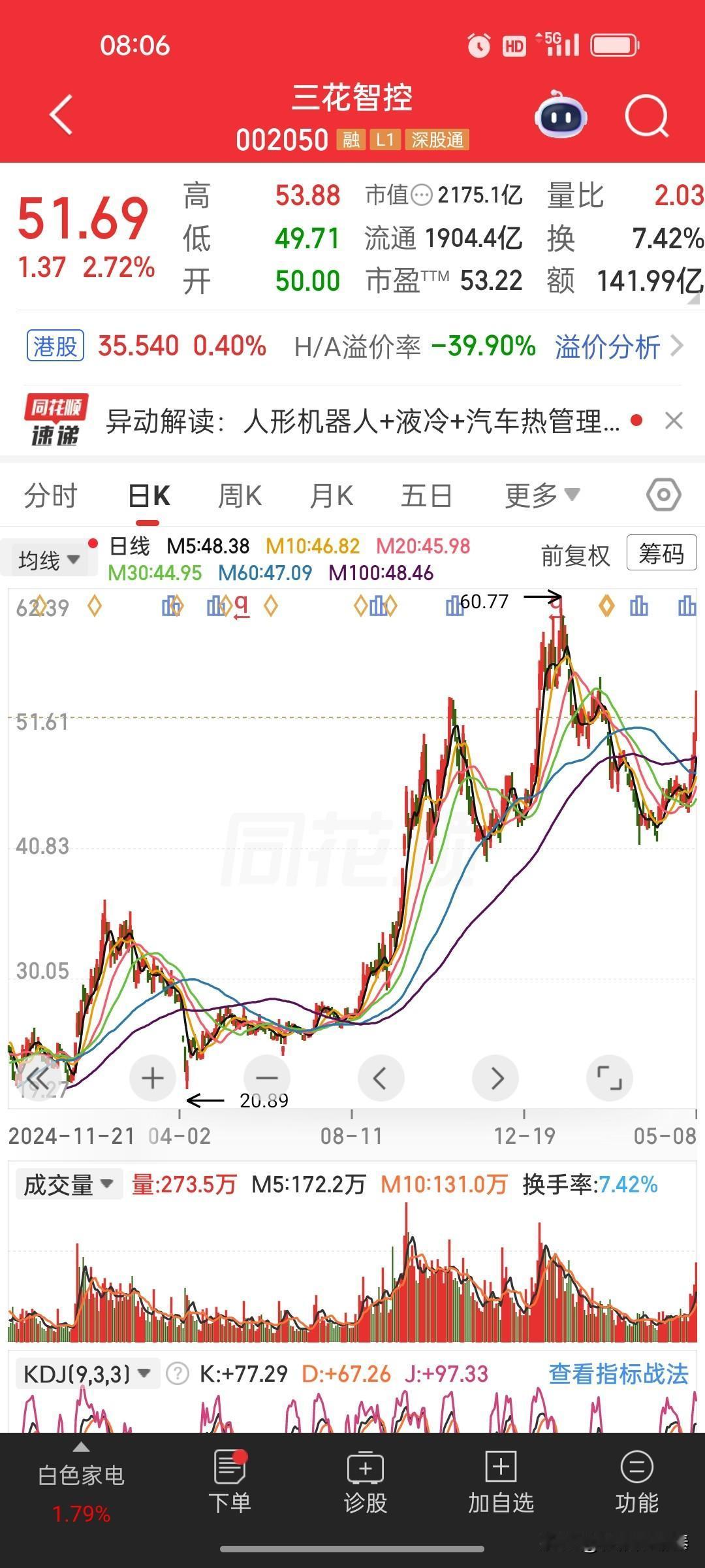 三花智控(002050)深度点评：人形机器人+液冷+汽车热管理，三驾马车拉动新高