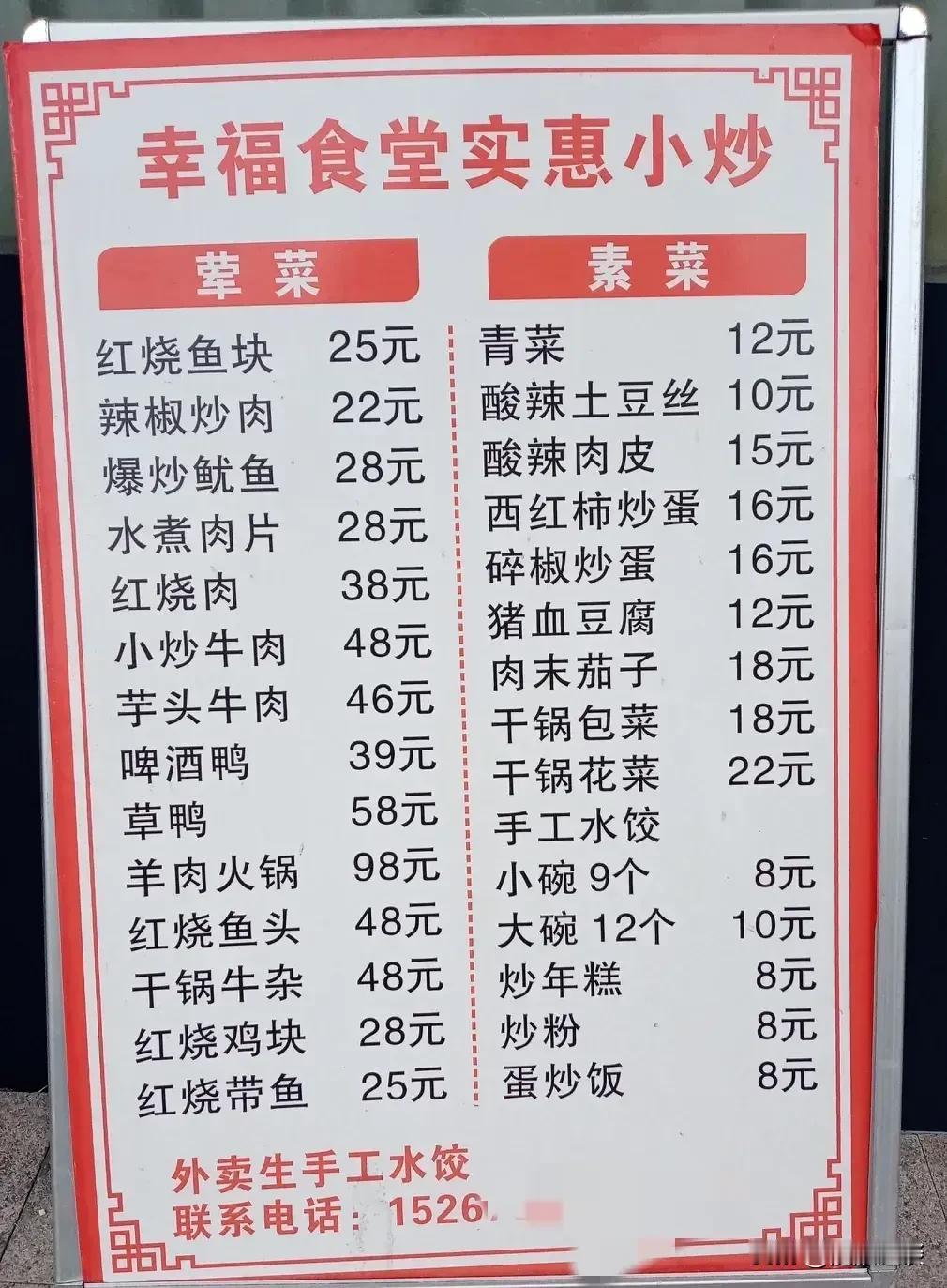 这饭菜价格惠民吗？刚刚看到一位网友发布了一张图片，说是他们社区新开的社区食堂的饭