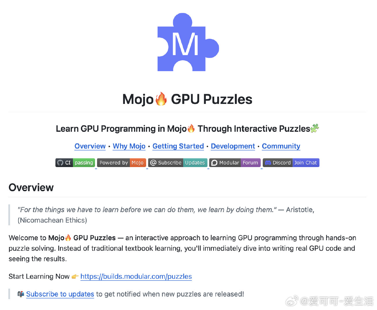 【[85星]mojo-gpu-puzzles：用互动谜题学习GPU编程的创新项目