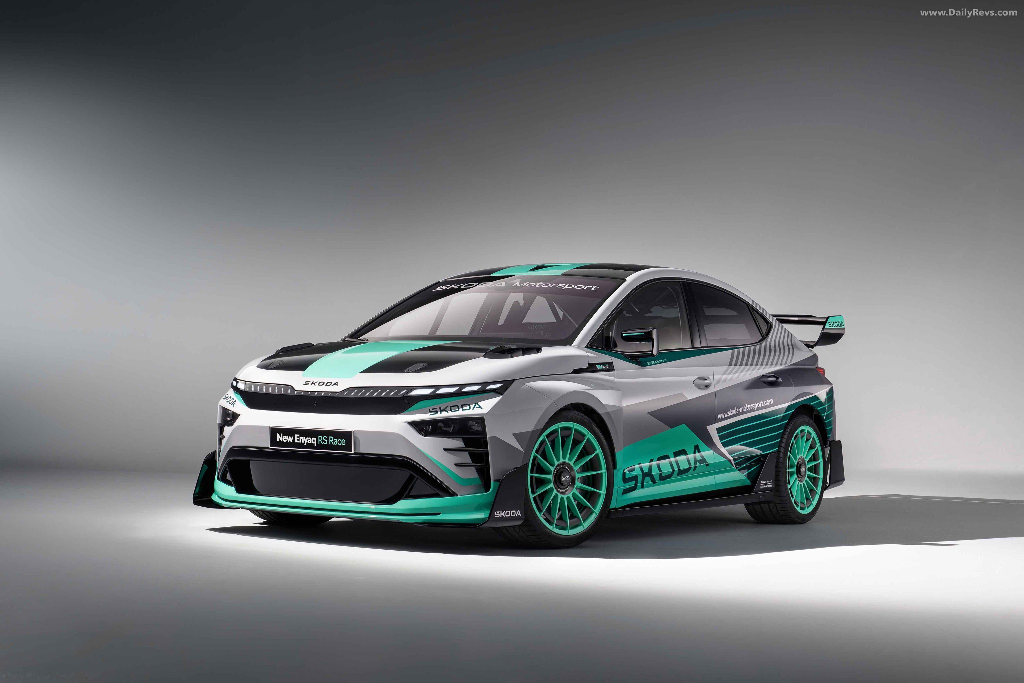 2025 年斯柯达 Enyaq RS 赛车概念是基于 Enyaq 双门轿跑车 R