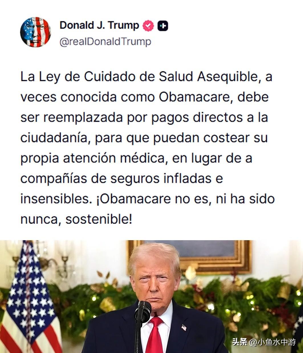 效仿米莱路线：美国总统唐纳德·特朗普提议废除备受诟病的“奥巴马医改”（Obama