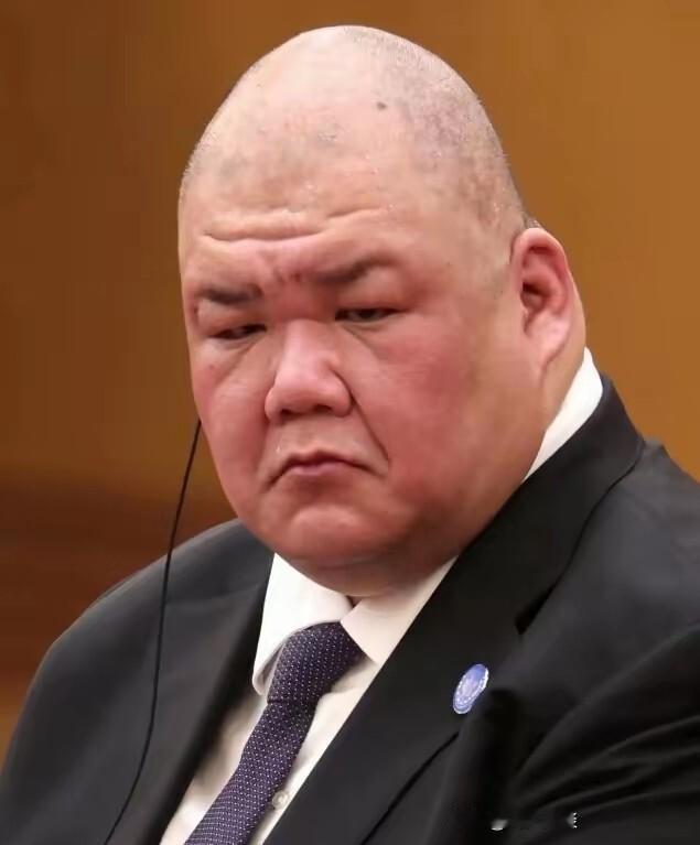 在特朗普访华的人群里，有个光头壮硕的身影，就像黑夜中的探照灯一样格外惹眼。他既不