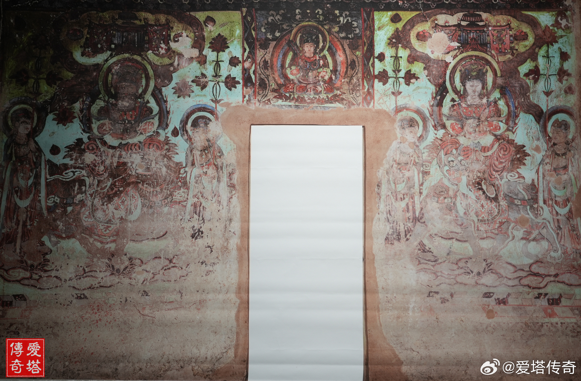 石家庄市博物馆的另一个展览，甘肃玉门昌马石窟壁画展，也是一处难以去到的石窟，洞窟