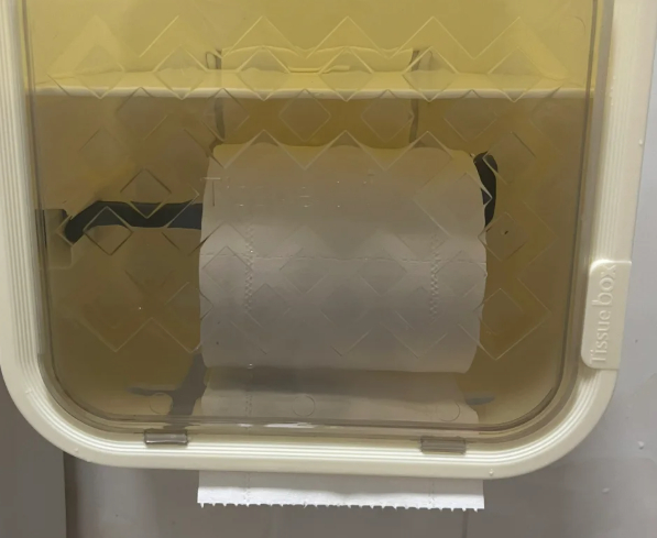 中间有硬纸芯圈的卷纸还是放到纸巾盒里更合适吧，抽芯齁费劲的，费这劲干嘛