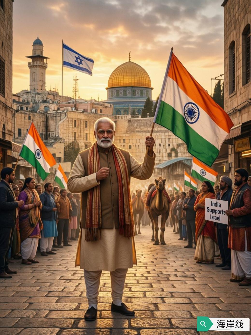 莫迪在耶路撒冷的一番公开表态，给本就暗流涌动的中东局势又添了一把火。

据法新社