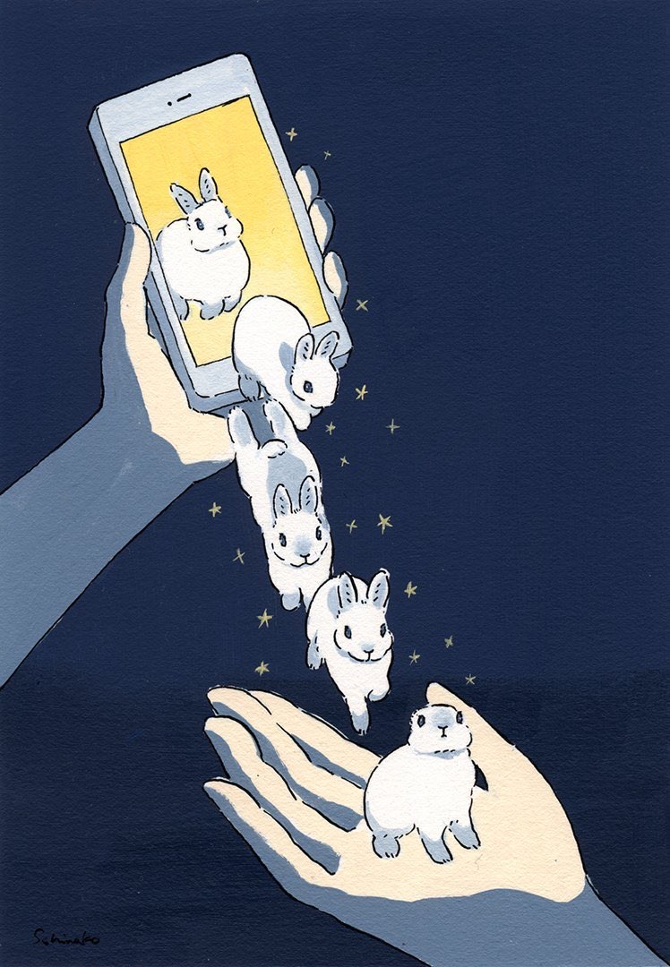 看起来好新的小兔子画兔子的插画师森山标子 