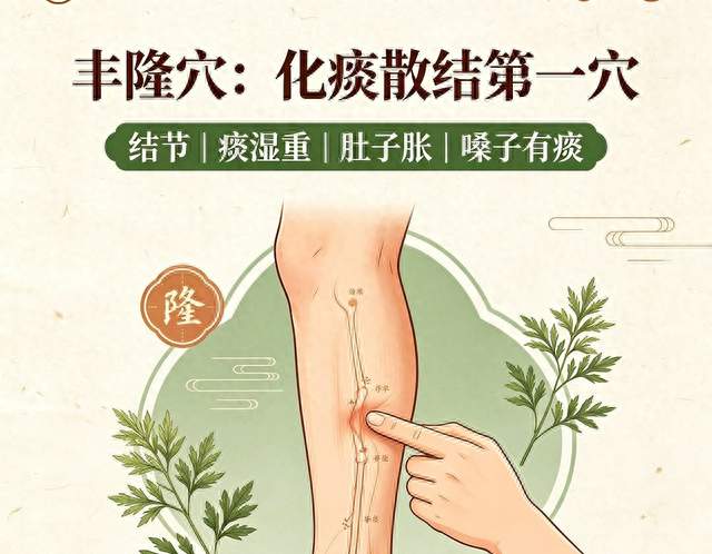 丰隆穴：化痰散结第一穴！结节、囊肿、痰湿重、肚子胀，清浊痰