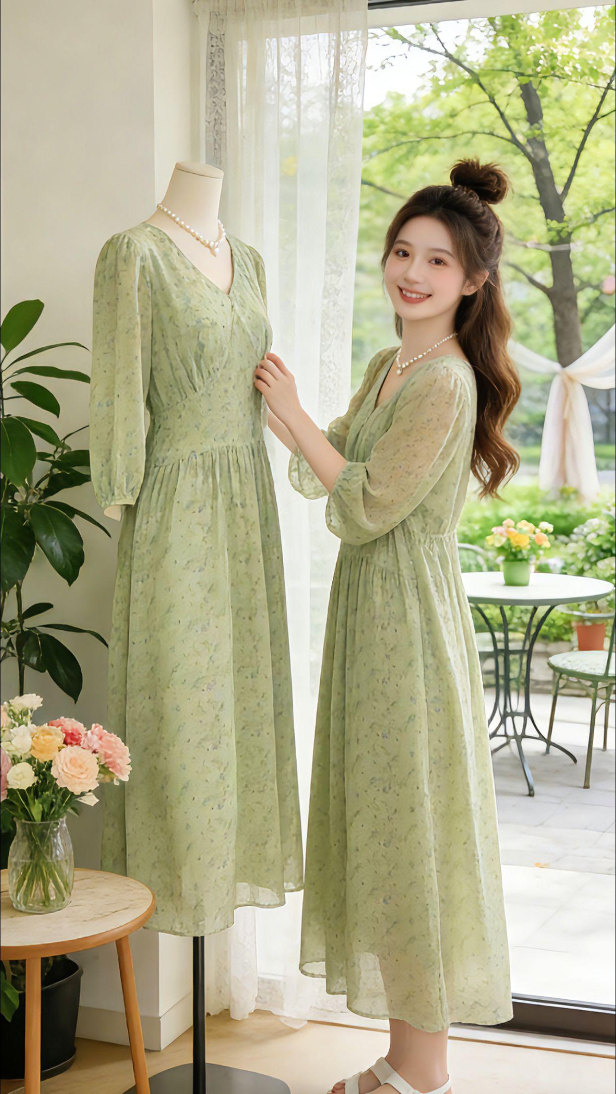 Danny的春日碎花裙日记，从室内与模特互动的温柔，到商超挑花的日常，再到海边度