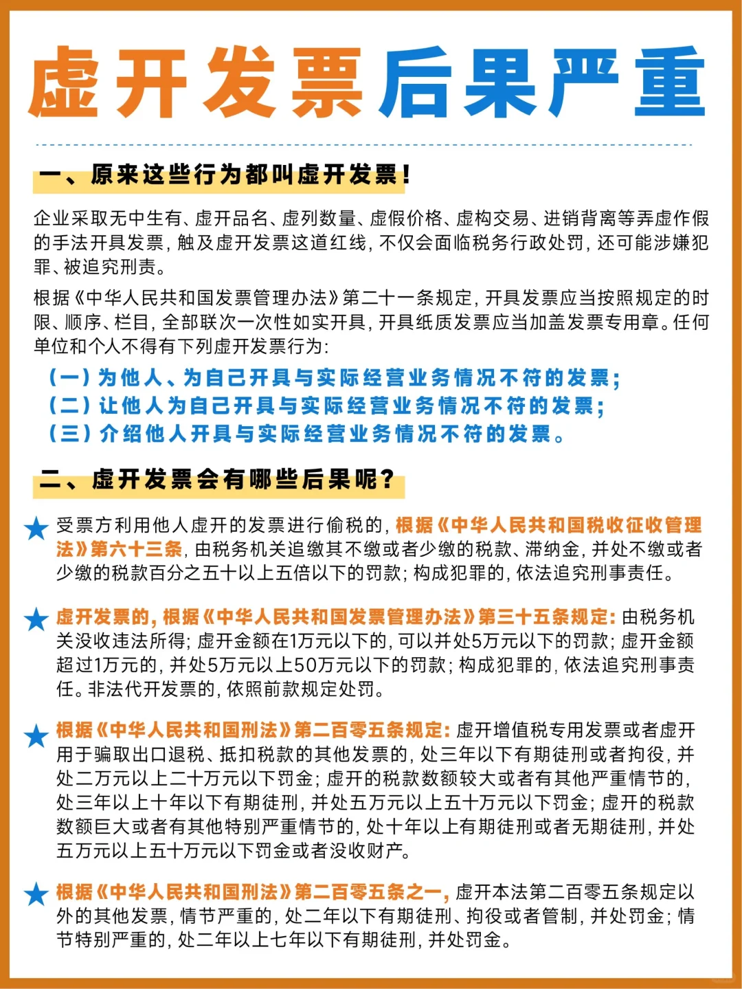 划重点⚠️企业虚开发票后果严重！