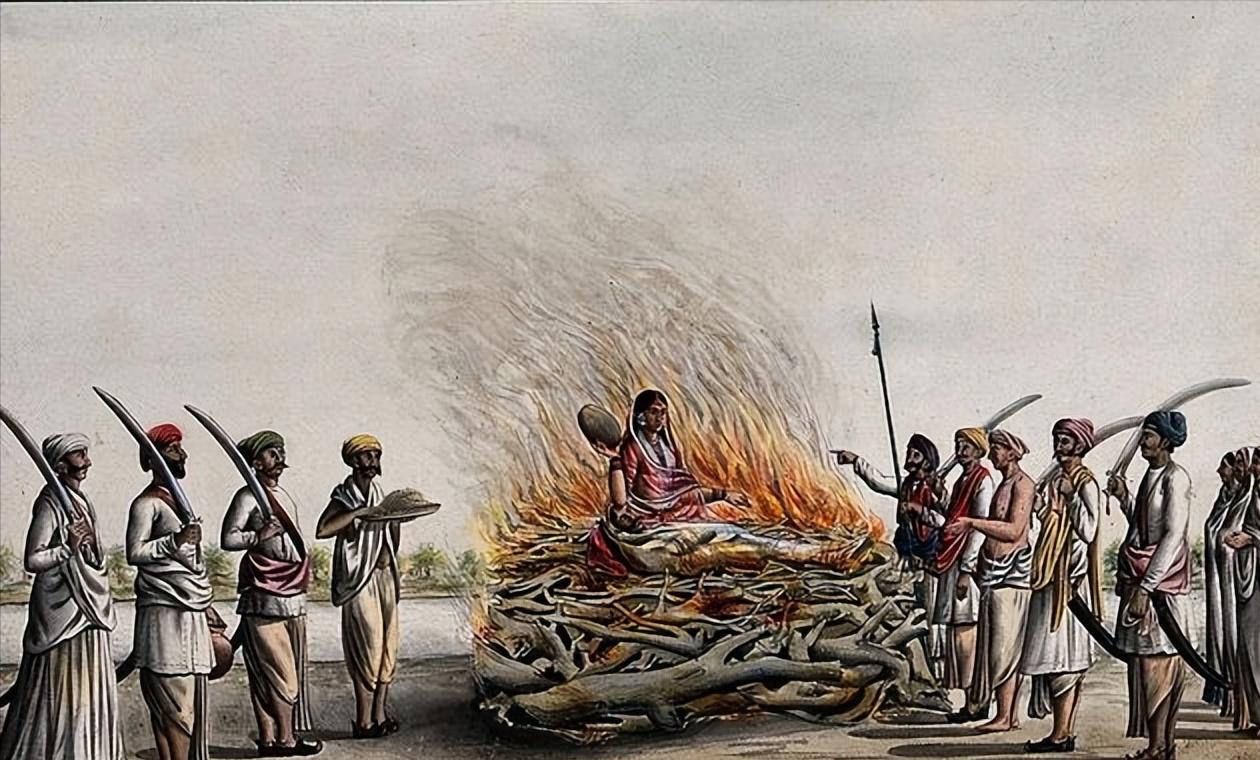 在旧时代，印度流传一种恶俗，那就是寡妇殉葬制。

1829年，负责管理印度的英国