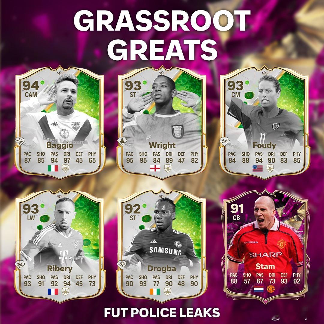 草根英雄活动将会推出的球员：🇳🇱 斯塔姆🇨🇮 德罗巴🇫🇷 里贝里🇺