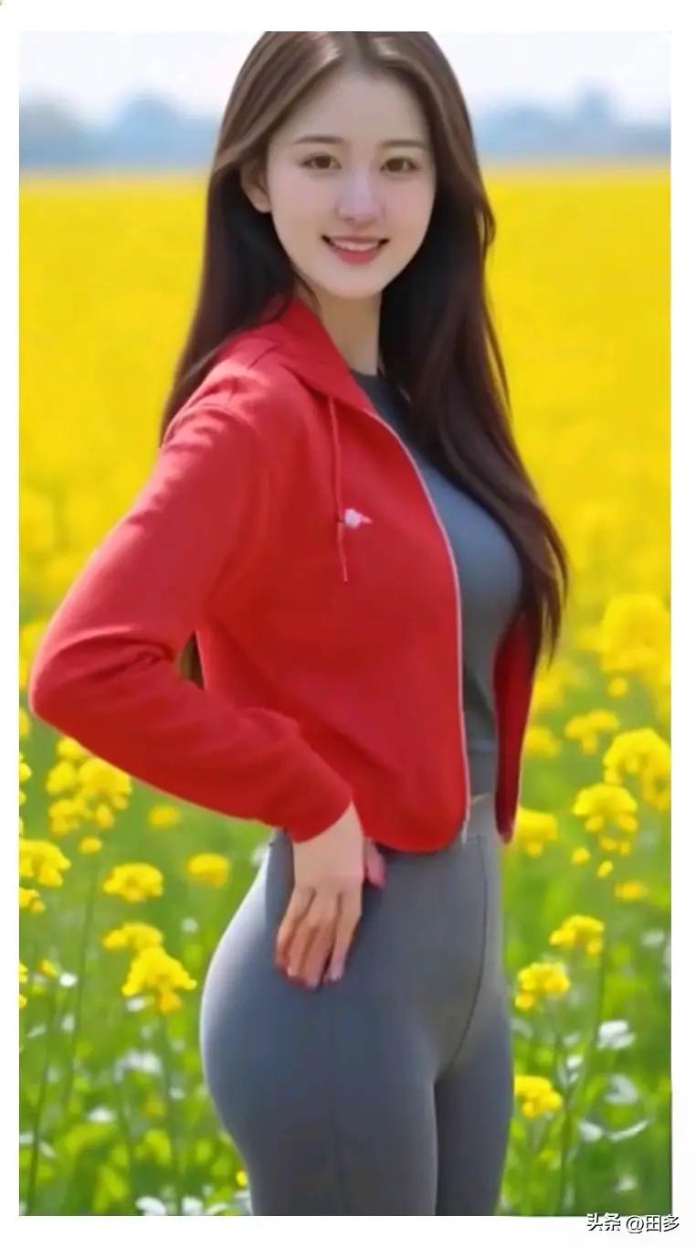 天净沙·赞丽人
红衫轻拂花黄，
笑含春韵梳妆，
绝色天然雅量。
群芳难望，
风姿