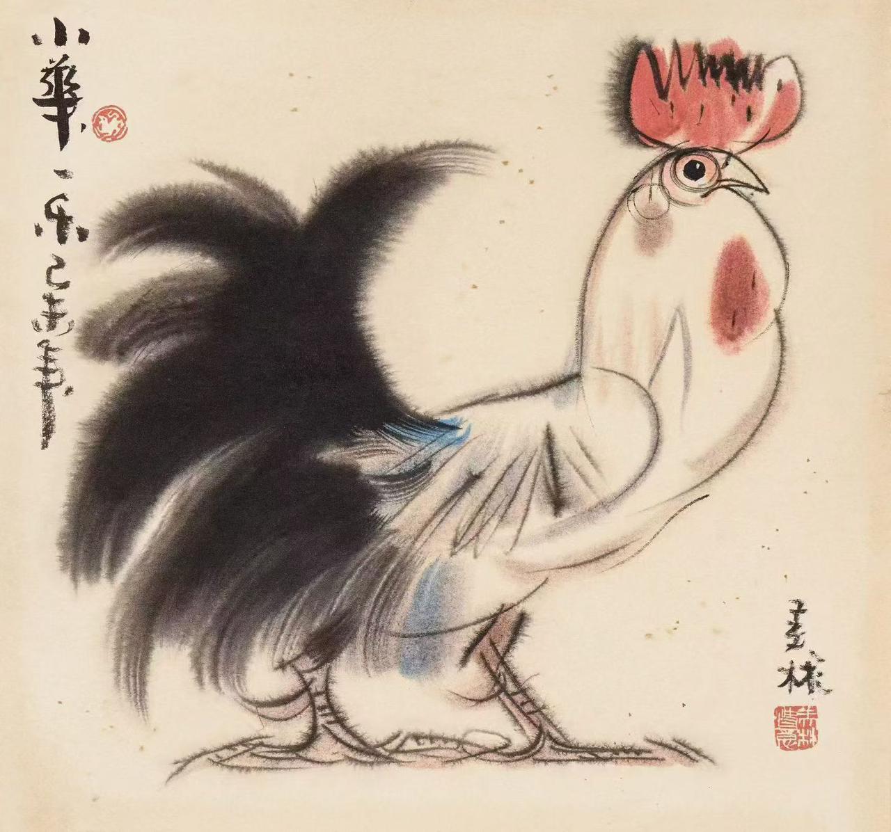 韩美林40X37.5cm 经艺术家本人鉴定为真迹，并附证书。大吉大利[碰拳]