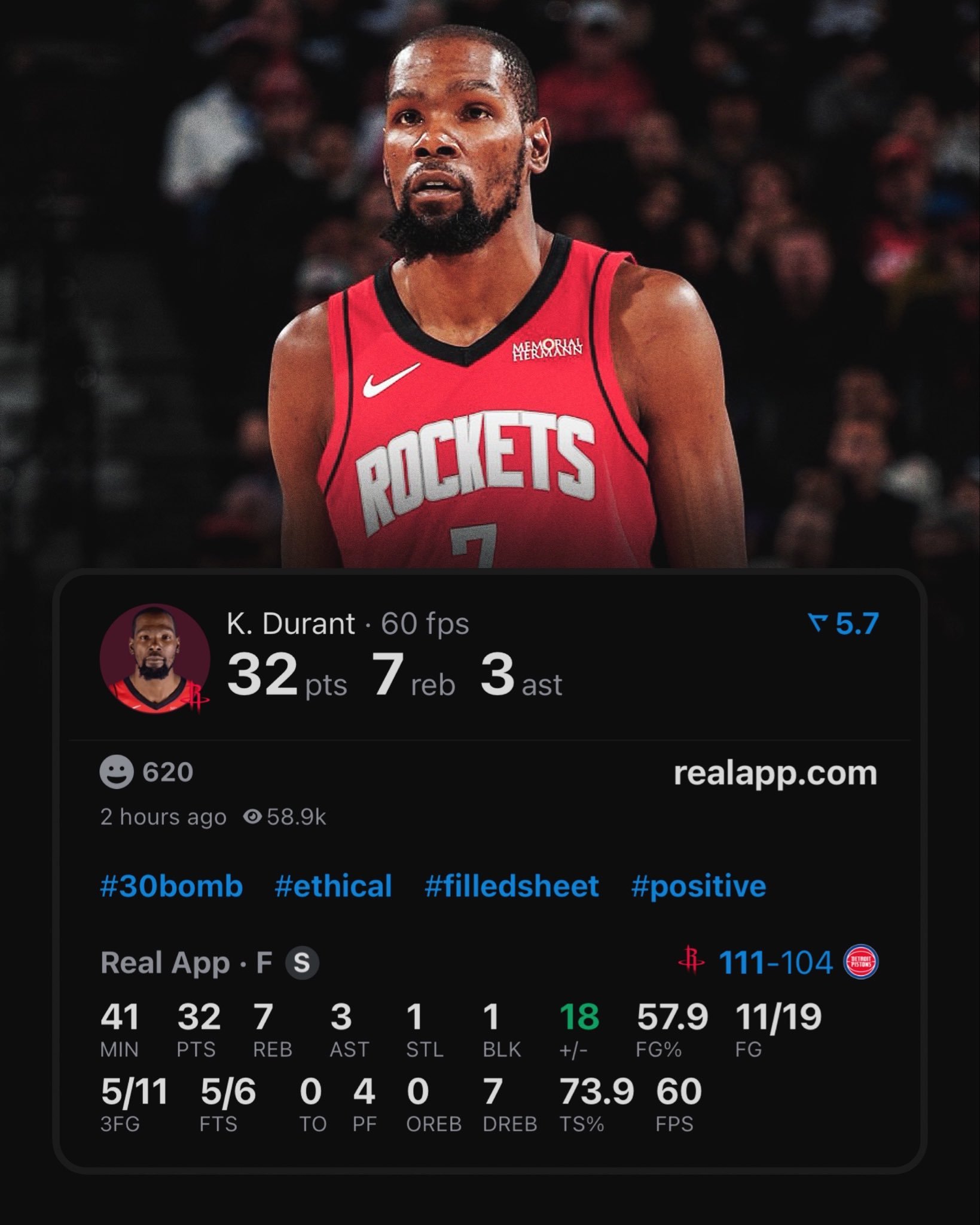 37岁，背靠背两战85分钟68分14篮板6助攻运动战40中24三分19中10第二