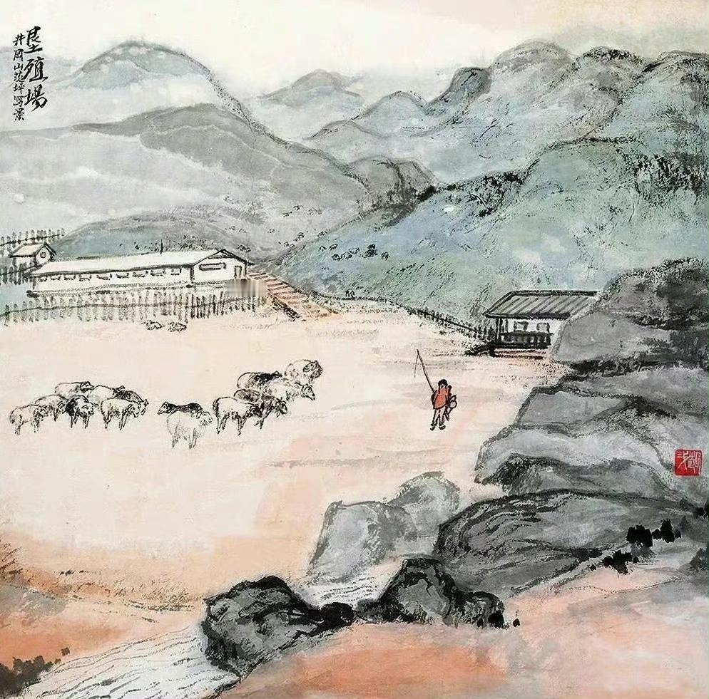 朱屺瞻《革命圣地册》从嘉定五抗斗争的策源地“独脚楼”到井冈山茨坪，展示了一组以多