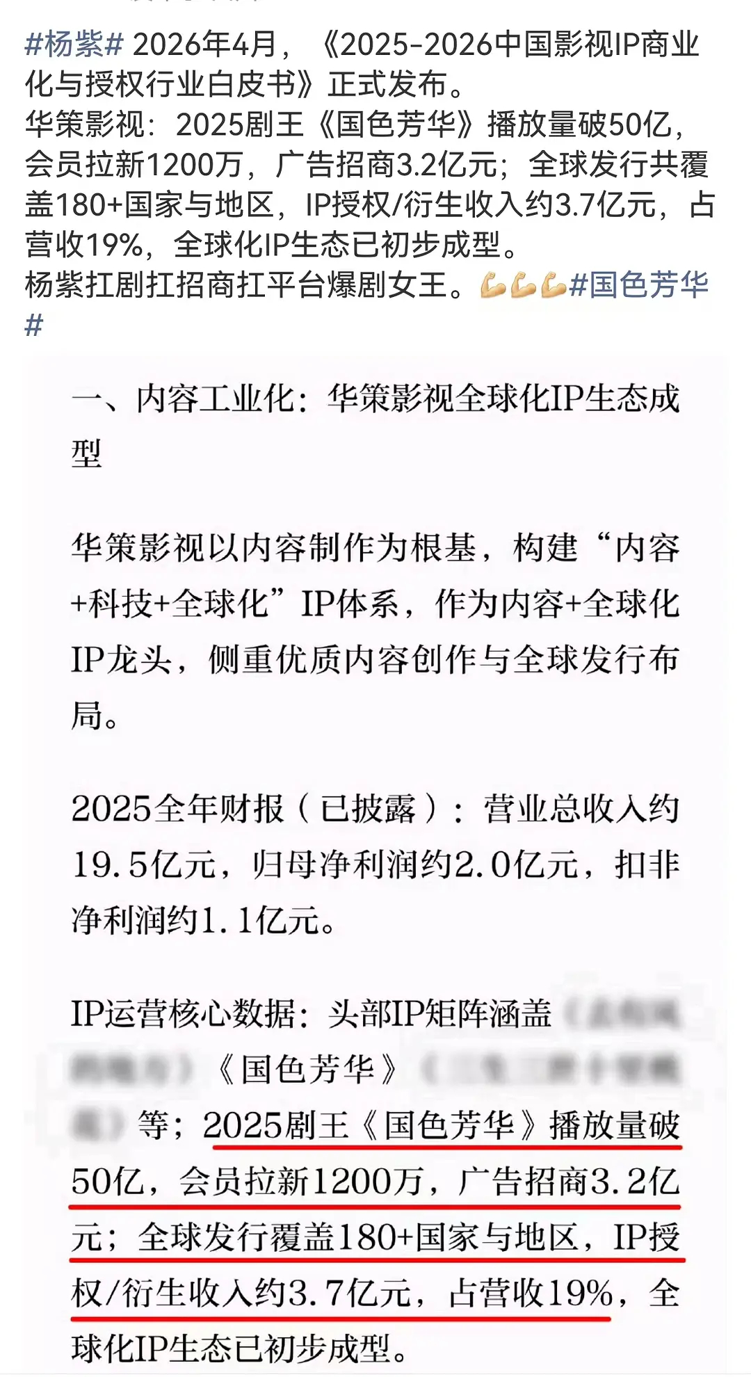 哇，国色芳华去年光营收就将近7个亿！真金白银的含金量！赚的只会更多 ！ 