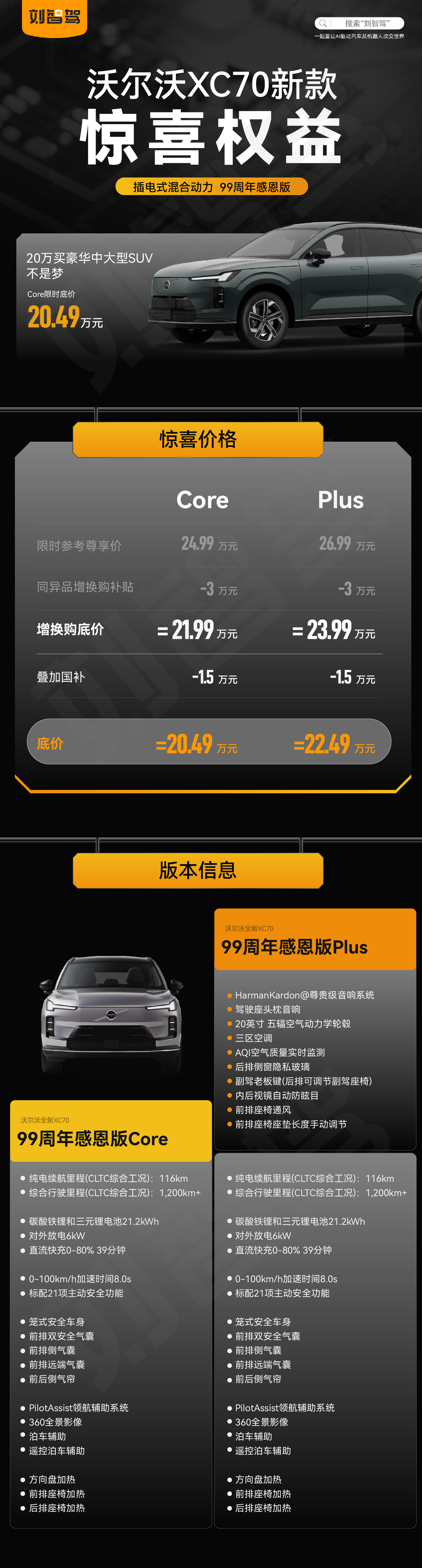 沃尔沃XC70这价格和权益，除了安全与豪华之外，我对他的智能座舱和智驾也产生了浓