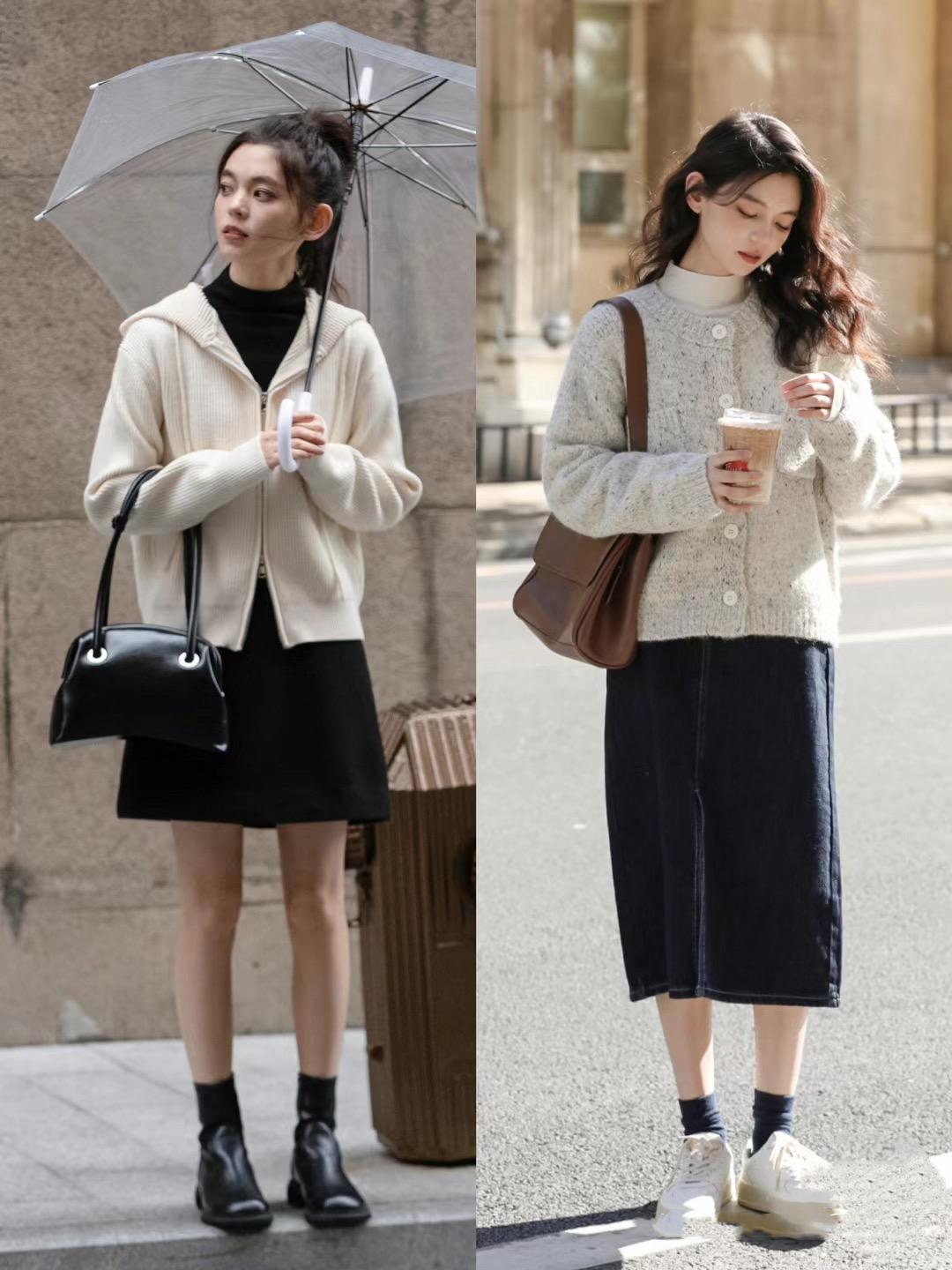 把深秋交给“毛衣+打底衫”吧！温柔保暖显气质，真适合小个子！
深秋季节，毛衣+打