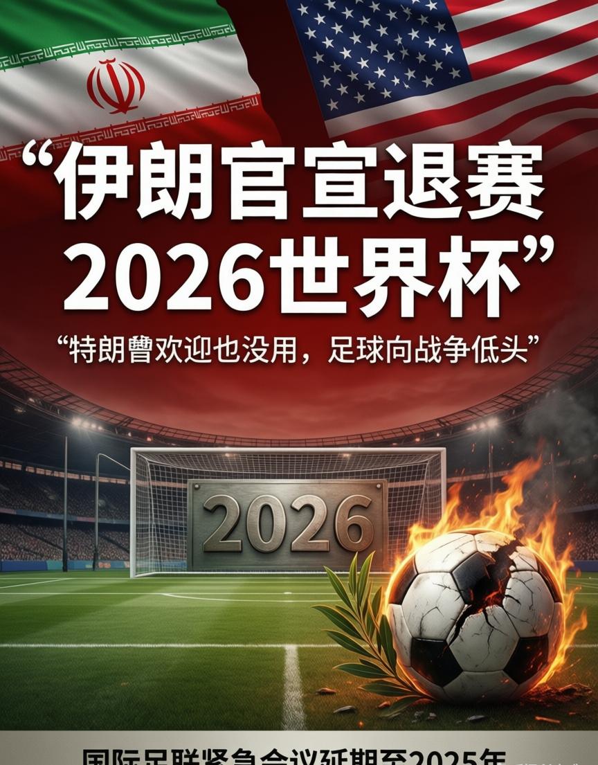 2026年美加墨世界杯，再过三个月就开了。伊朗队本来已经在G组占了一个位置，和比