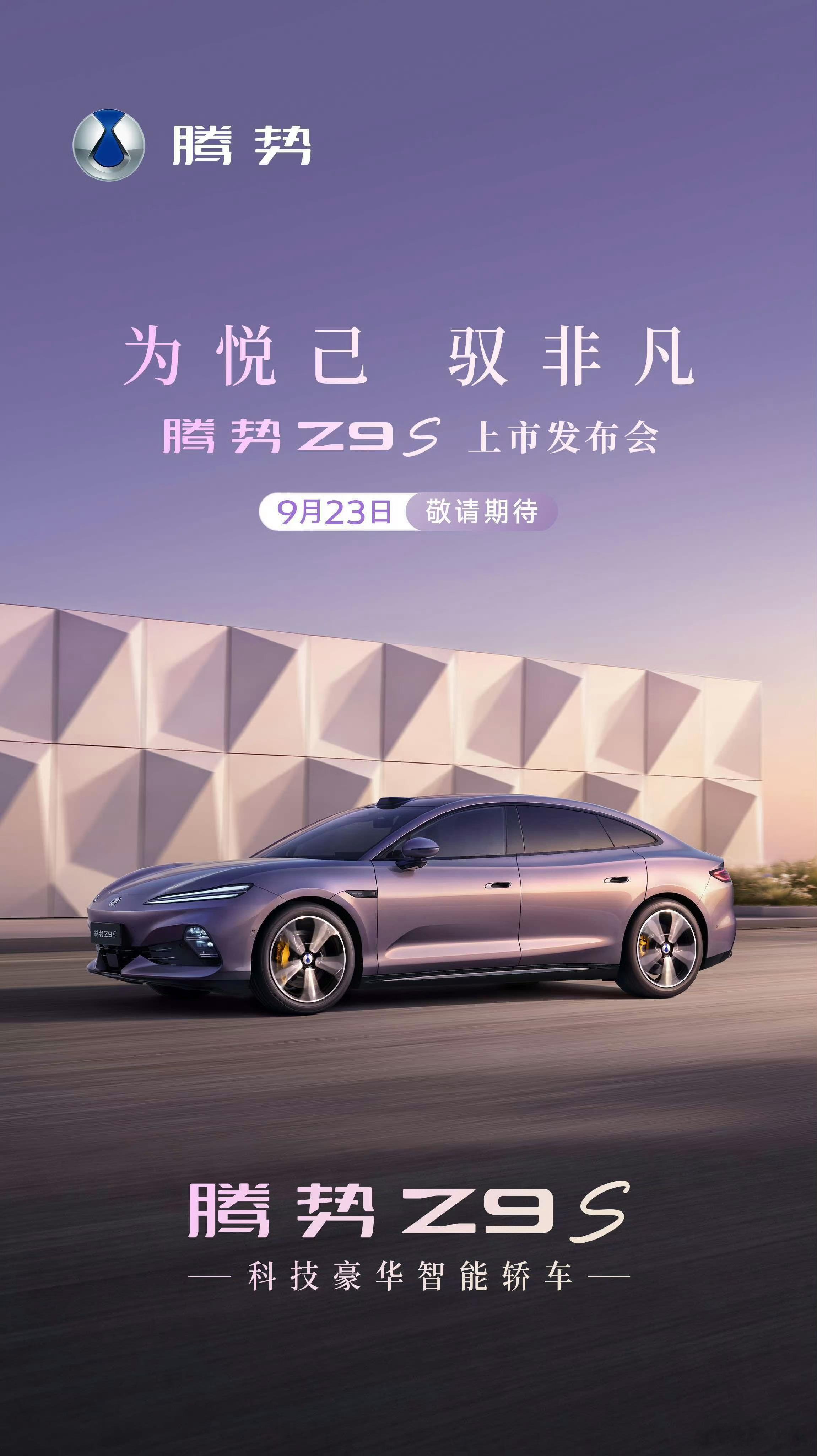 腾势 Z9S 也要上市了，定档 9.23。迪子今年在 20 万+市场火力全开，杀