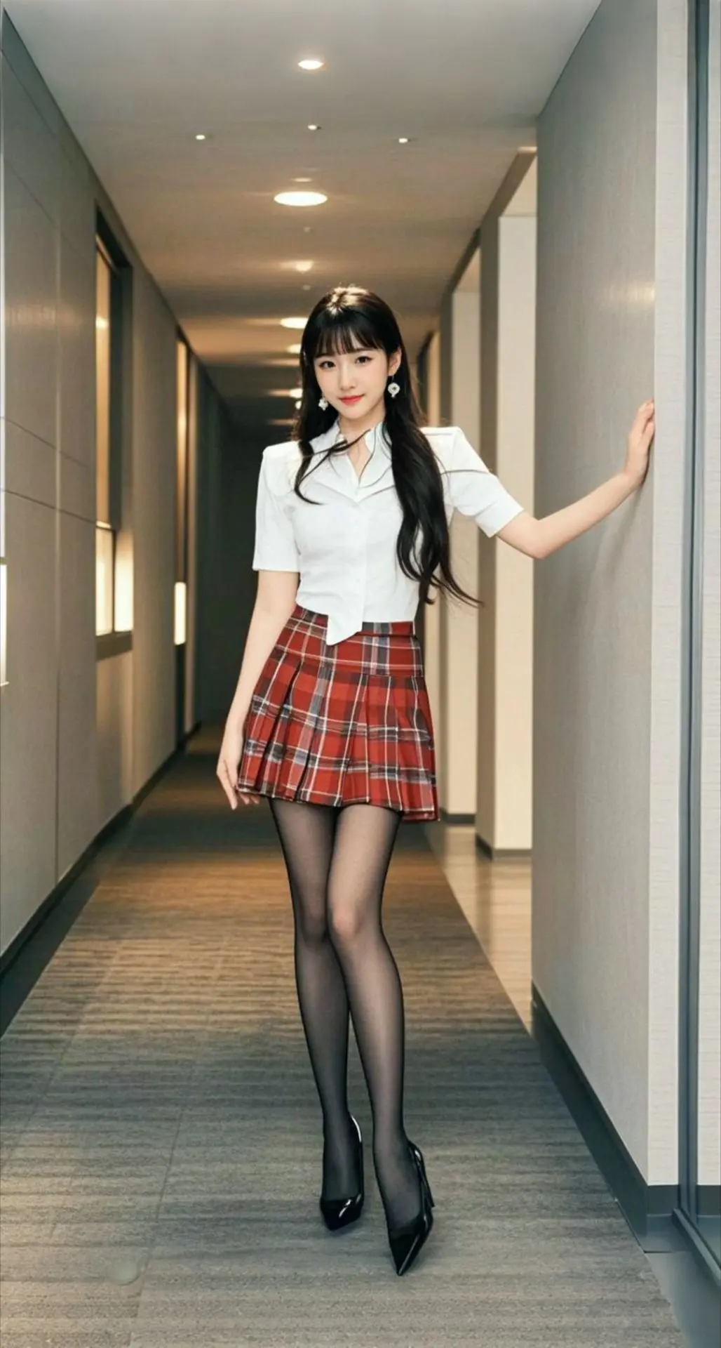 AI扩图 AI白衫娇影