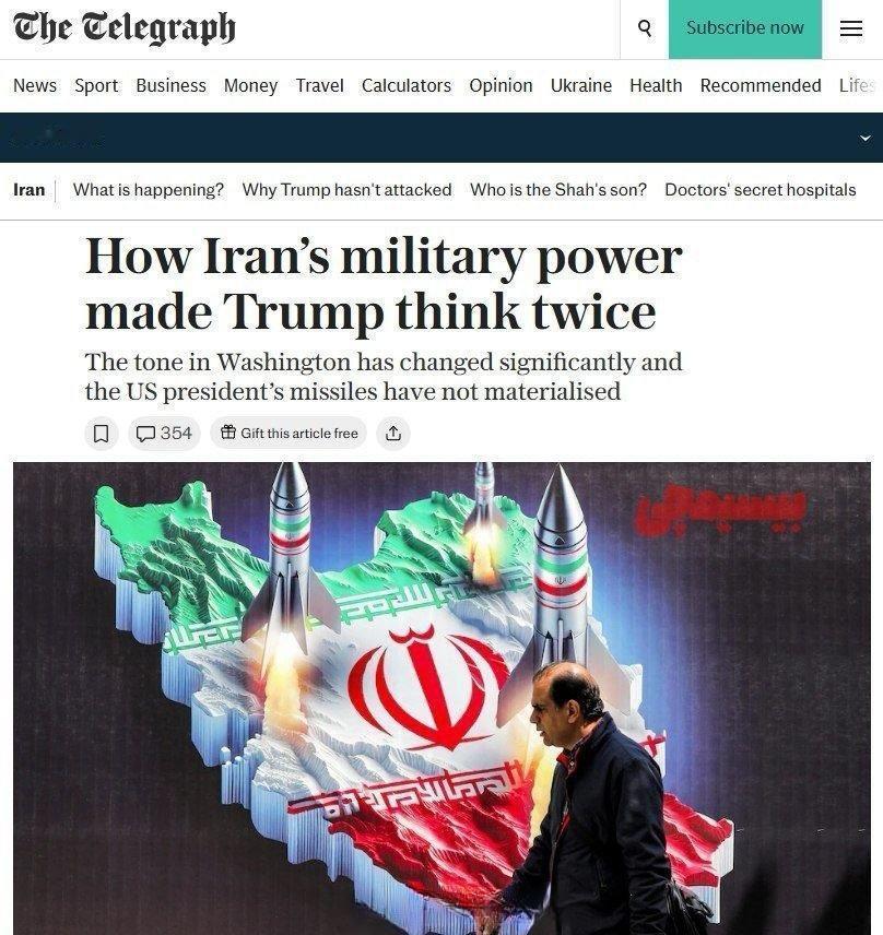 英国《电讯报》认为，特朗普在袭击伊朗的问题上思虑再三，根本原因还是在于伊朗的军事