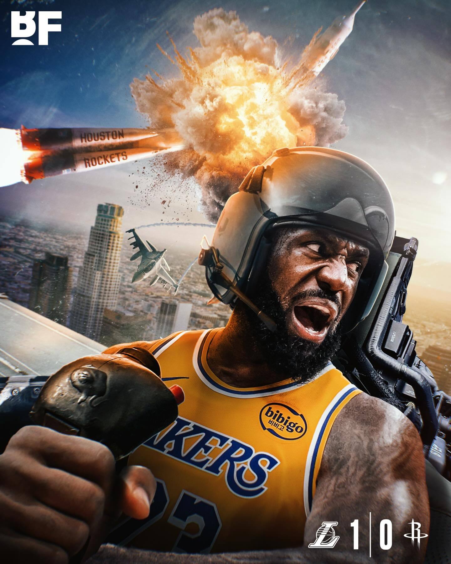 首轮G1！！湖人107-98战胜火箭！！湖人几乎全程领先，火箭少了杜兰特影响太大