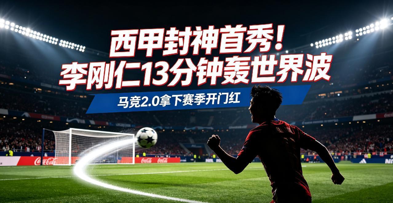 炸裂首秀！25岁李刚仁替补13分钟轰世界波，马竞开门红创队史纪录
 
西甲新赛季