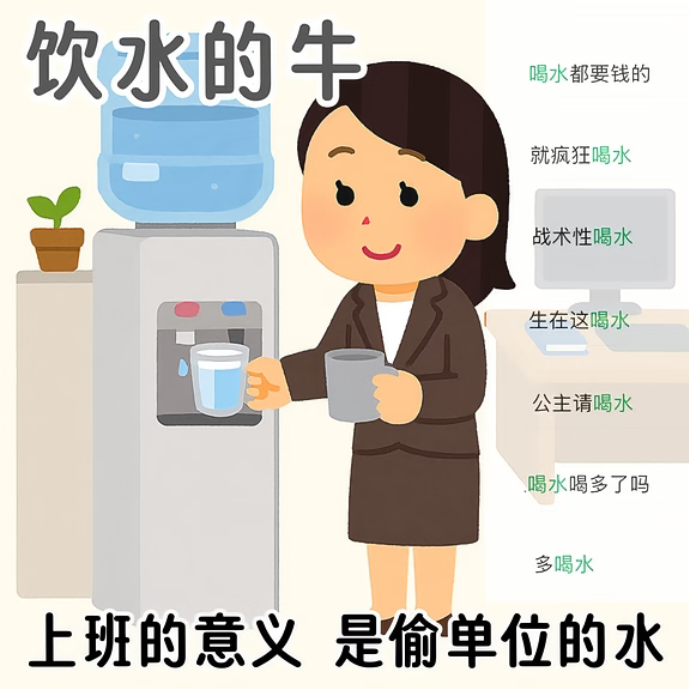 上班多喝水等于无形摸鱼专家说了一天要喝1500毫升的水，今天你喝了吗
