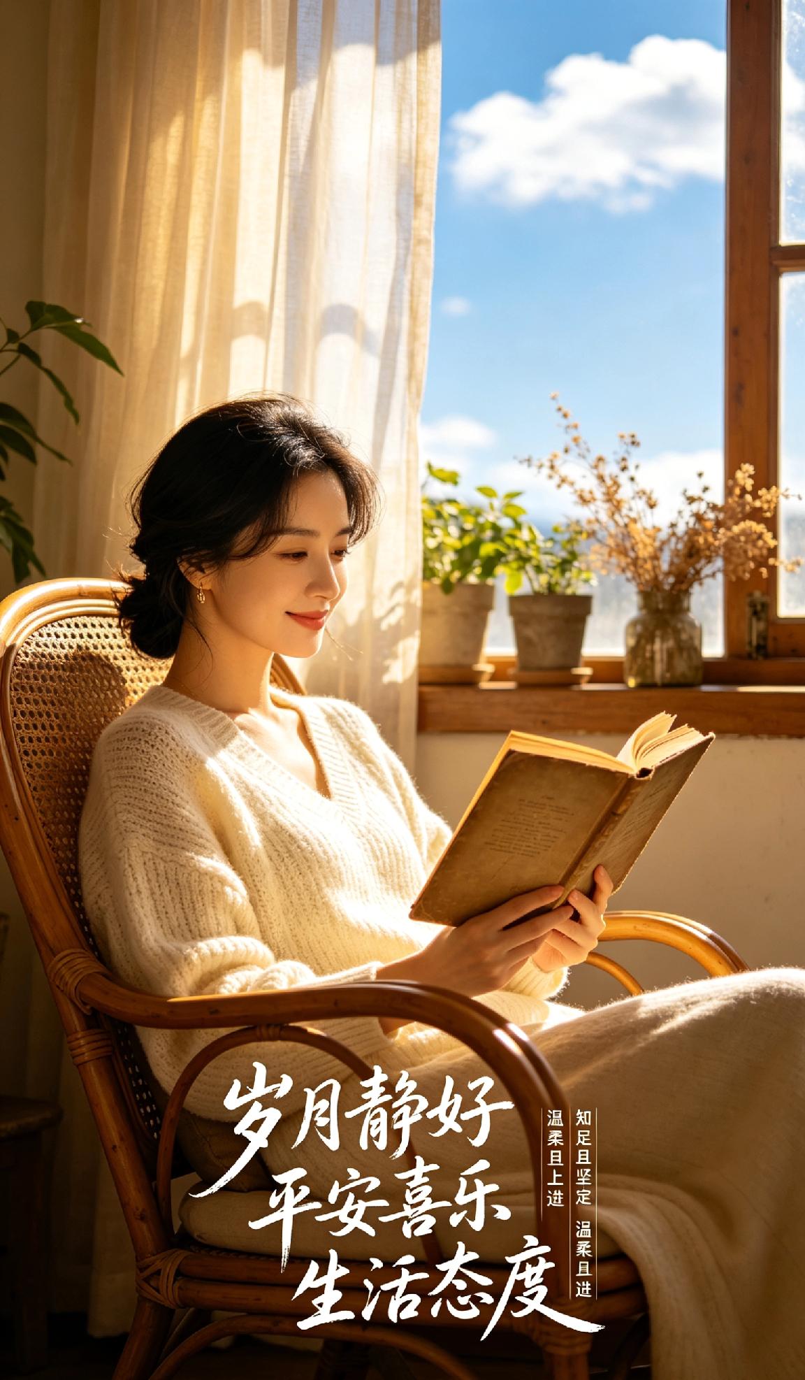 岁月缓缓，时光安然，最好的人生，莫过于知足且坚定，温柔且上进。不纠结过往，不忧虑