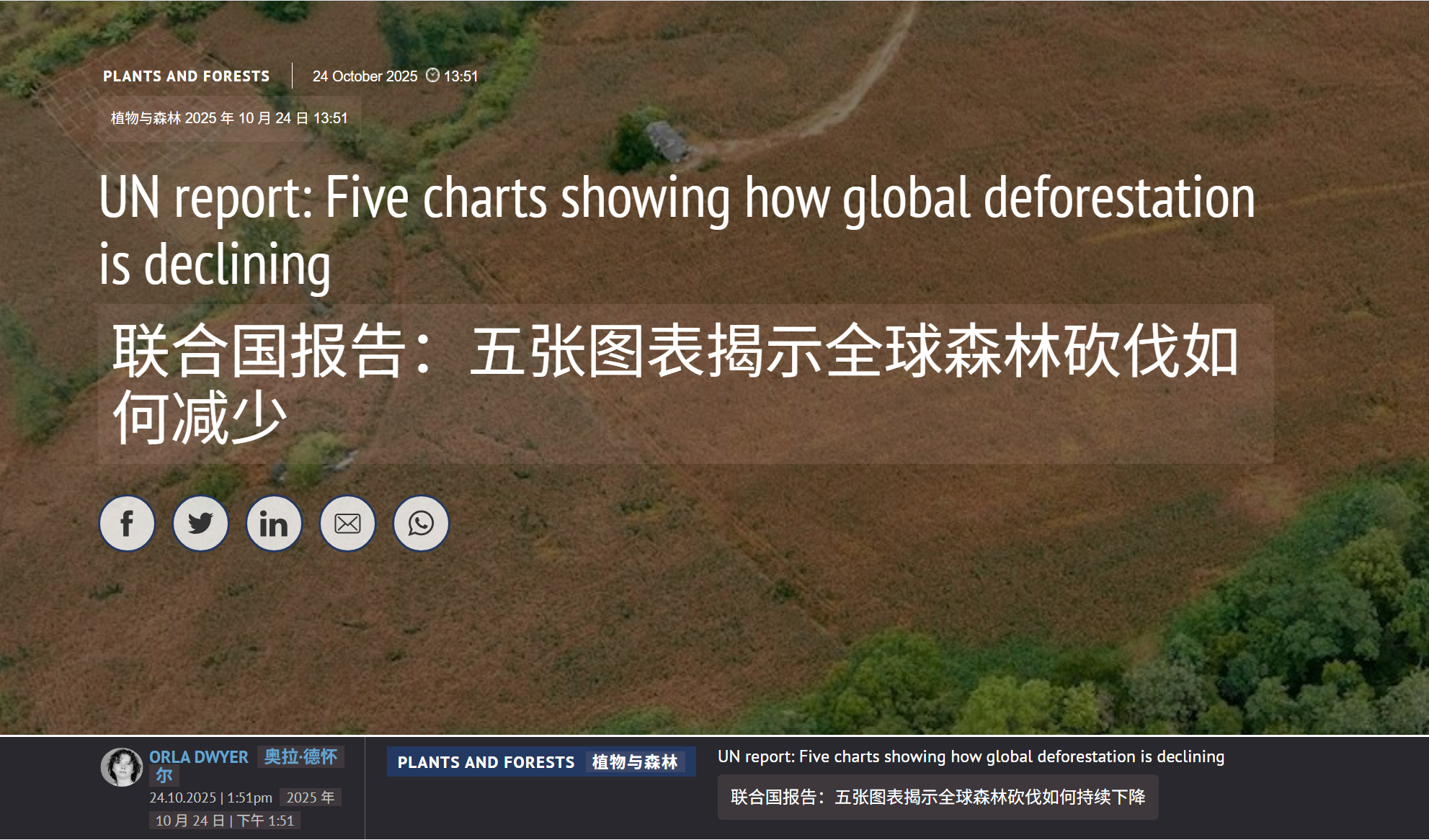 🔻联合国粮农组织发布重量级新报告《全球森林资源评估》，报告指出，2015 至 