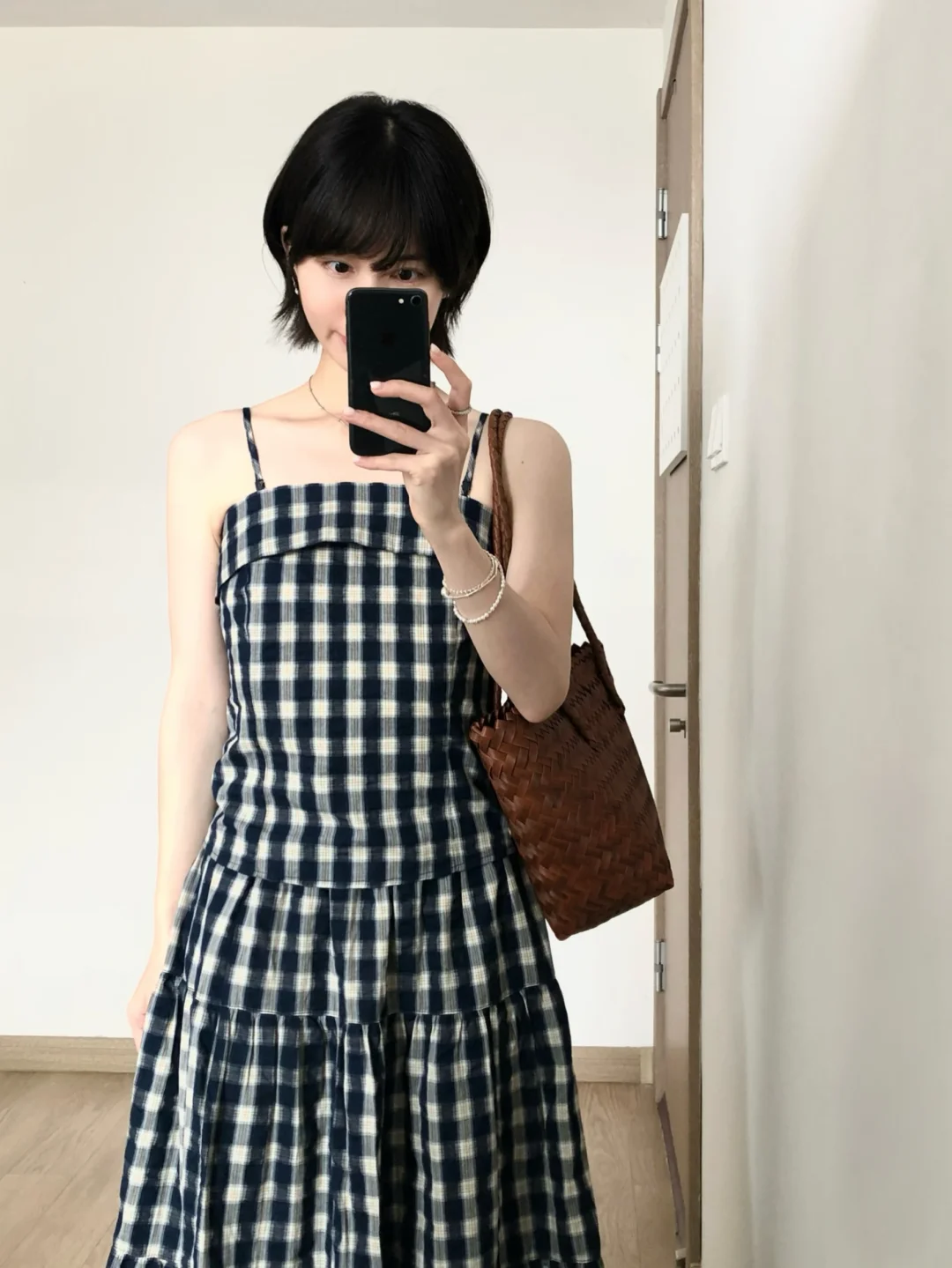 复古日系的黑白格～