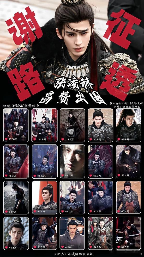 张凌赫逐玉谢征🥝角色热度定档即破亿🔥路透高👍🏻出圈 凌帝伟大🤗 