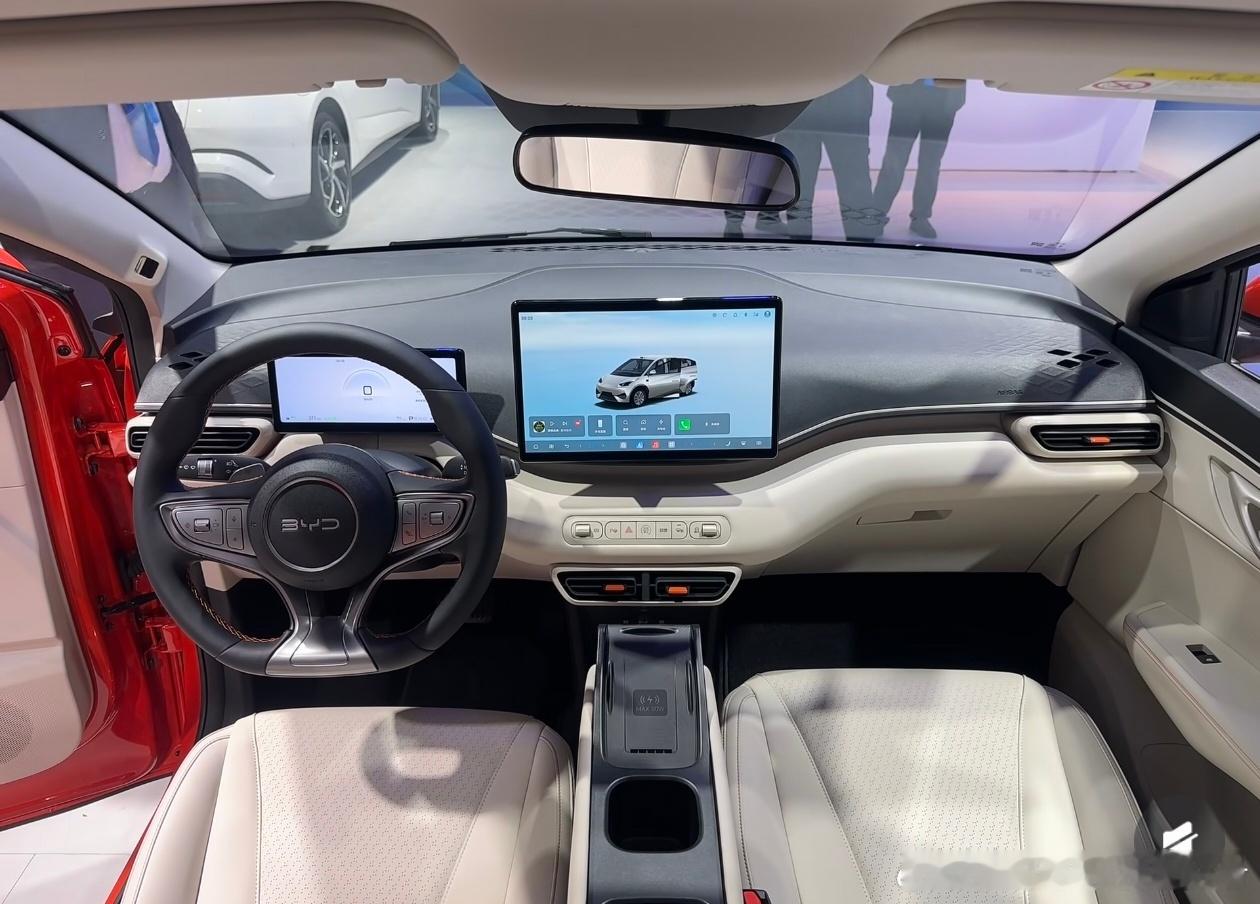 网上看到的新款比亚迪海鸥，头顶激光雷达支持天神之眼B高阶辅助驾驶。内饰比之前好看