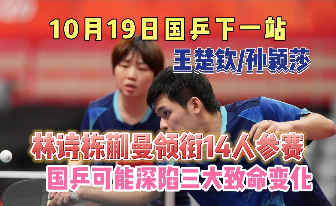 重磅！国乒下一站将于10月19日亚锦赛开打，林诗栋和蒯曼领衔14人出征，孙颖莎和王楚钦等5大核心全部