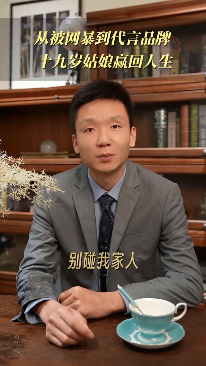 从被网暴到代言品牌，十九岁姑娘赢回人生。
半年前，她站在镜头前哽咽着说："骂我可