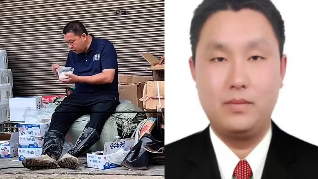 贵州榕江副县长清淤后坐在物资上吃盒饭走红，拍摄者：这个场景很