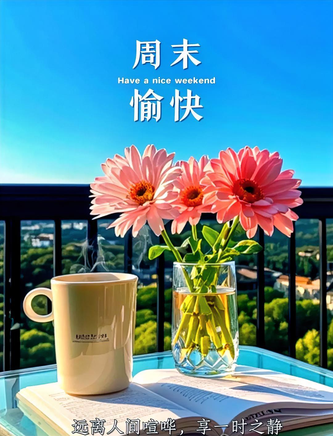 周末愉快，远离喧嚣，静享悠闲时光。