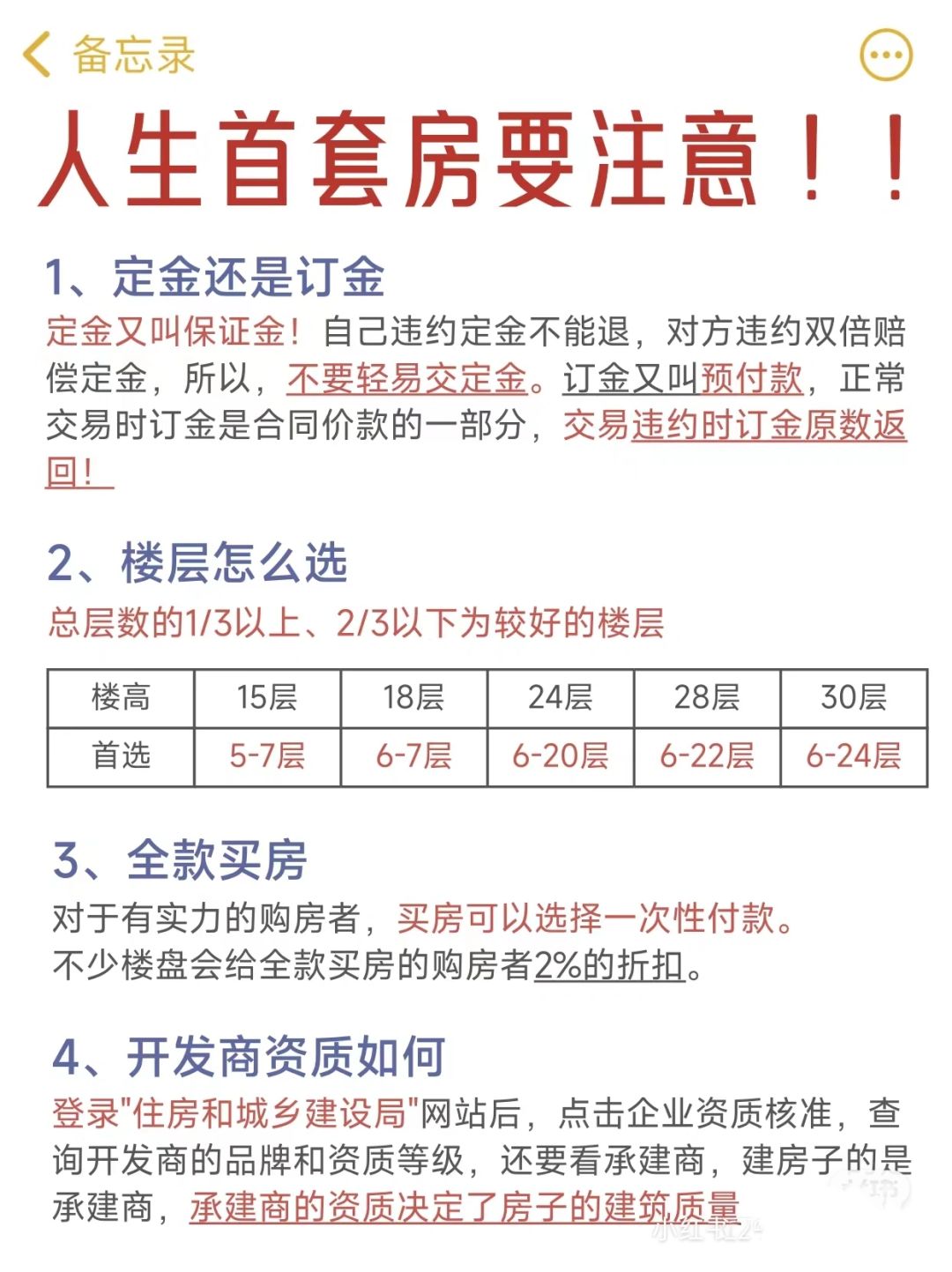 第一次买房注意⚠️