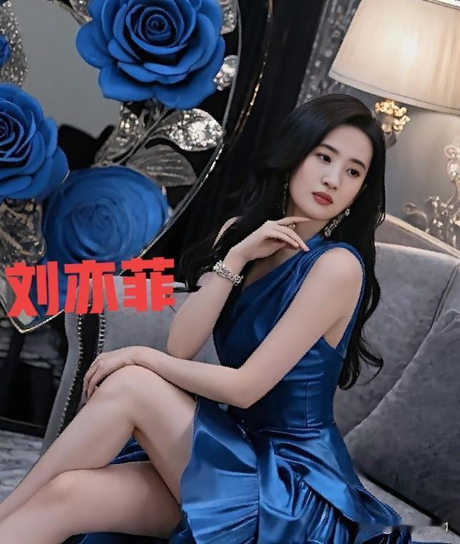 刘亦菲蓝色造型惊艳绝伦气质优雅美的不可方物  女明星 气质女明星