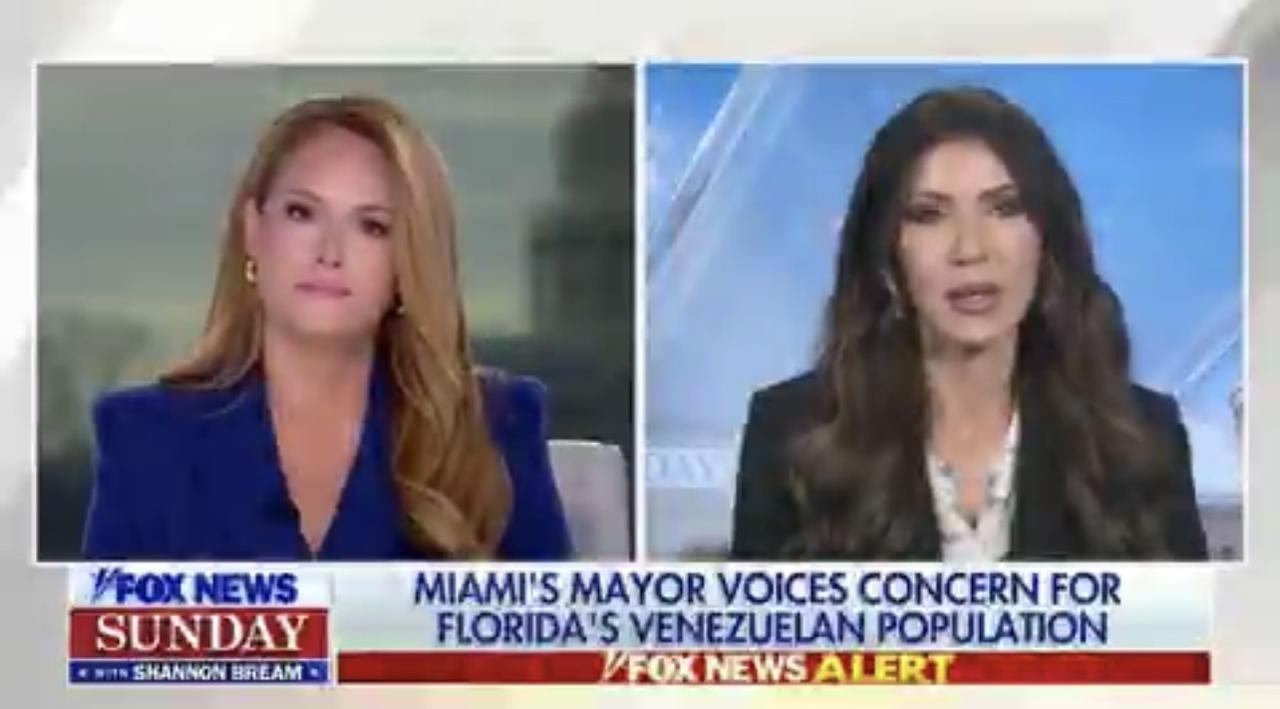 “今天的委内瑞拉比昨天更加自由，” 

美国国土安全部部长诺姆说道。

“每个曾