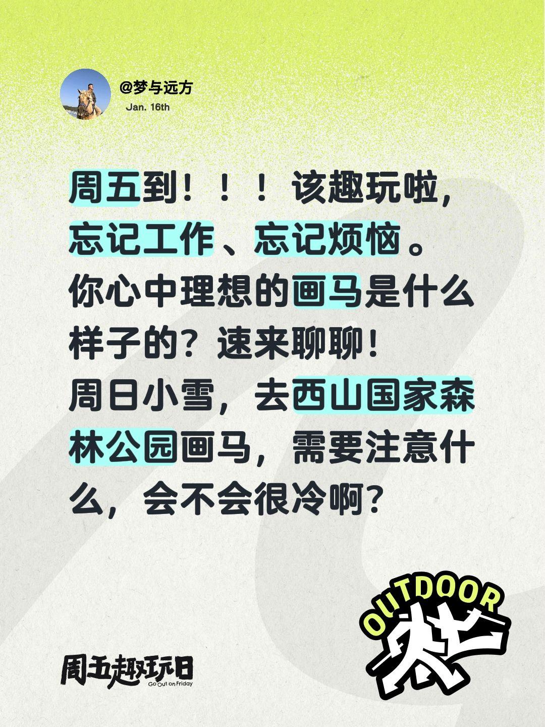   周日下雪画马需要注意什么