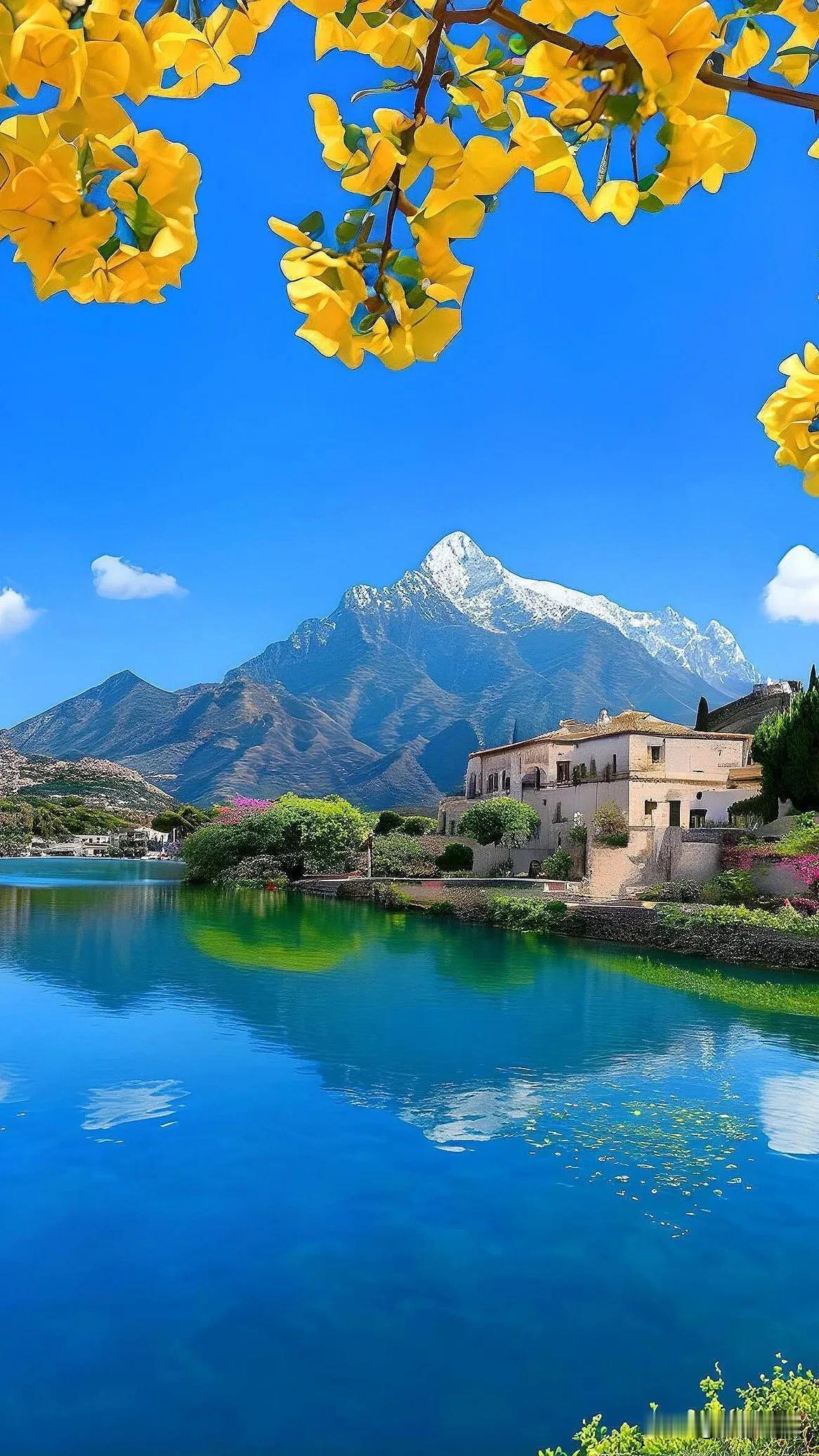 湖光山色，美不胜收。#优美风光图分享# #美景照片分享# #图文美景分享# #绝