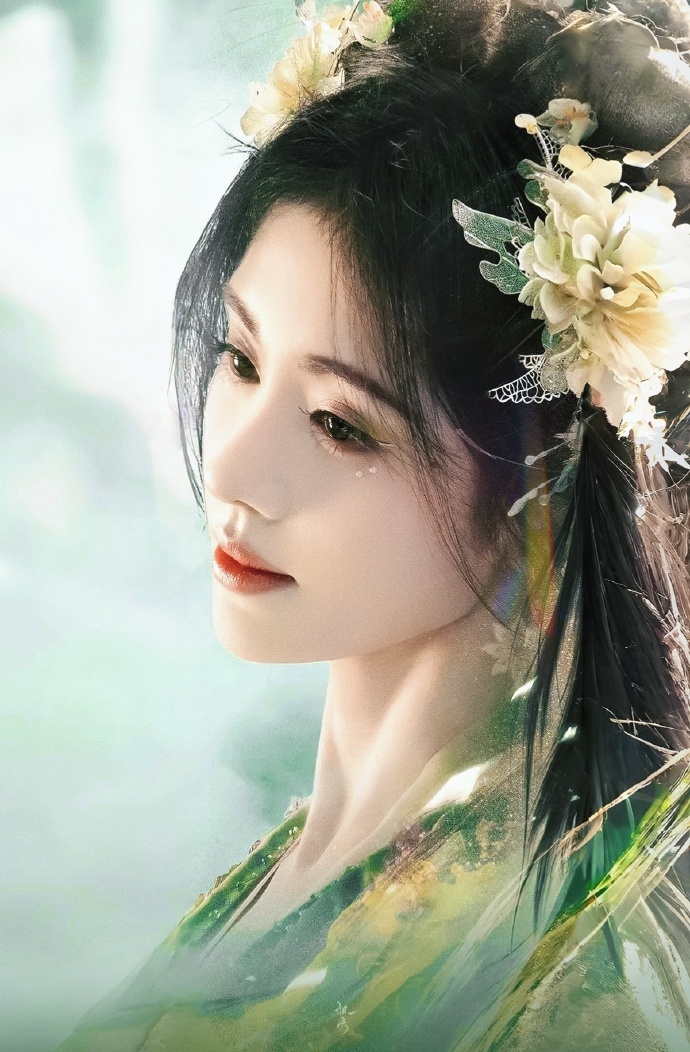 #鞠婧祎珍珠眼妆# 鞠婧祎千香引杀青单人海报，珍珠眼妆美鼠我啦！！！期待我们的小