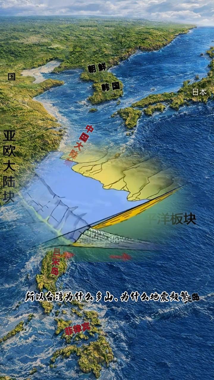 你有没有发现台湾虽然隔着一道海峡，但从地理结构上看它和大陆其实本来就是连在一起的